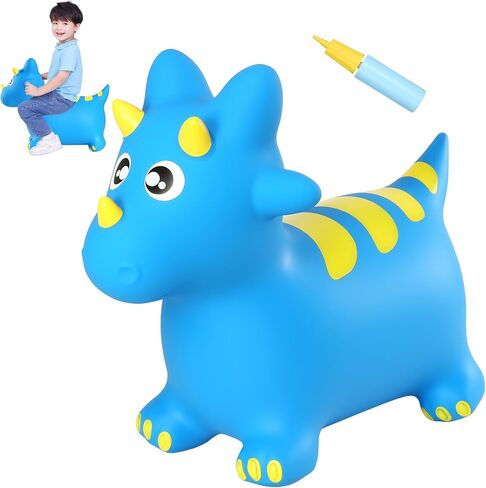 INPANY Bouncy Caterpillar Horse Hopper for Toddlers - Kids Inflatable Bouncing Horse Hopper, Ride on Animal Toys, Birthday Gift for 2 3 4 Year Old Boy Girl in Kuwait