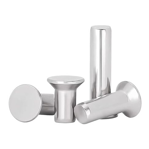 10/50 قطعة 304 الفولاذ المقاوم للصدأ شقة غاطسة رئيس الصلبة برشام M1 M1.2 M2 M2.5 M3 M4 M5 M6 GB869 قطر 1-6 مللي متر (10 مللي متر ، 10 قطعة M5) in Kuwait