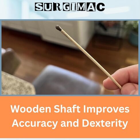 SurgiMac Silver Nitrate Wooden Caustic Sticks Applicator | 100 Applicators in Kuwait