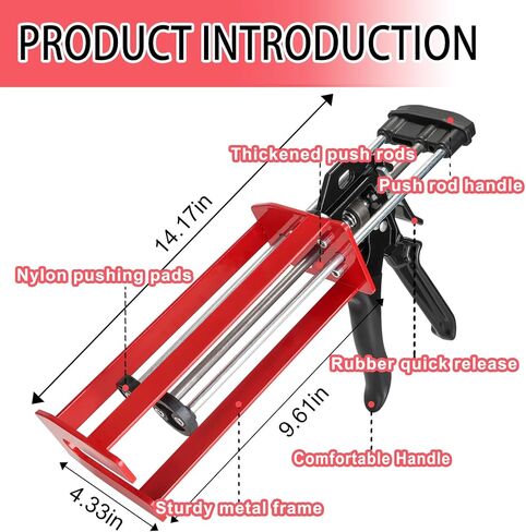 Dual Component Caulking Gun 450 ml / 600 ml / 650 ml, 1:1 & 2:1 Ratio Manual Adhesive Applicator for 2-Part Epoxy, Dual Component Glue, Panel Bonding, Structural Repairs, Fillers, and Plastic Repair in Kuwait