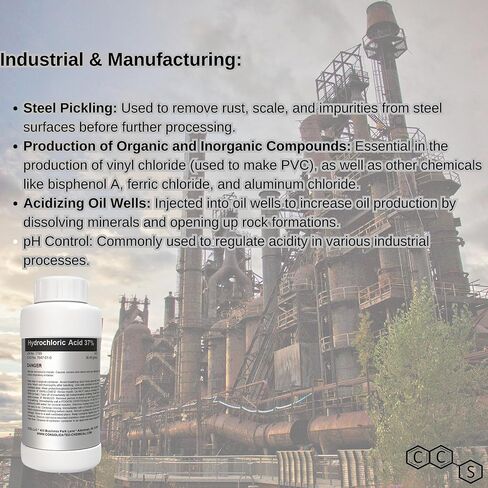 Hydrochloric Acid 37% Reagent Grade for High Purity Aqua Regia (Quart) in Saudi Arabia