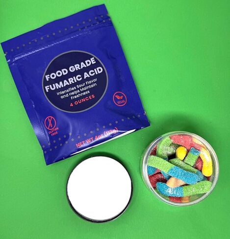 مسحوق حامض من حمض الفوماريك للحلوى الحامضة، والمضافات الغذائية النباتية والتحكم في درجة الحموضة 4 أونصة in Kuwait