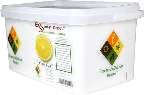 حمض الستريك الأساسي - 8 رطل - لا مائي - درجة الغذاء - حاوية PP واسعة الفم محكمة الغلق مع غطاء قابل للإغلاق ومقبض قابل لإعادة التركيب in Kuwait