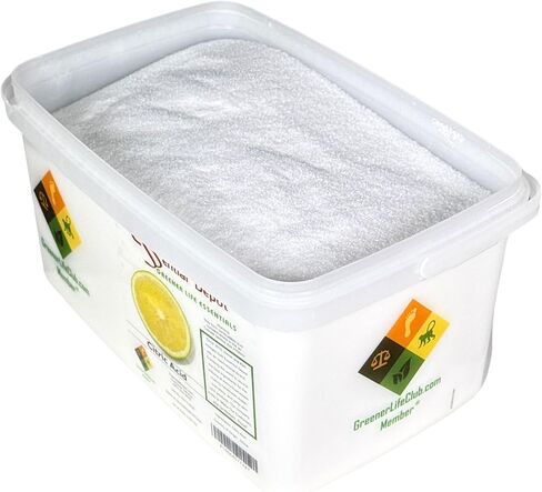 حمض الستريك الأساسي - 8 رطل - لا مائي - درجة الغذاء - حاوية PP واسعة الفم محكمة الغلق مع غطاء قابل للإغلاق ومقبض قابل لإعادة التركيب in Kuwait