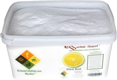 حمض الستريك الأساسي - 8 رطل - لا مائي - درجة الغذاء - حاوية PP واسعة الفم محكمة الغلق مع غطاء قابل للإغلاق ومقبض قابل لإعادة التركيب in Kuwait