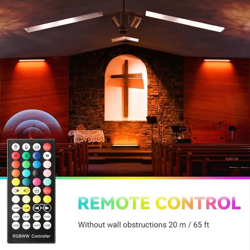 شريط إضاءة LED للغسيل في المسرح 2 حزمة: مصابيح غسيل RGBCW 16 بوصة 48 وات - التطبيق والتحكم عن بعد - مقاومة للماء IP66 - التوقيت ومزامنة الموسيقى - إضاءة للأحداث الخارجية والداخلية وحفلات غسيل الحائط والمناظر الطبيعية للحديقة in Kuwait