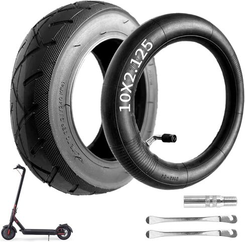 10x2.125 Scooter Tire Replacement, 10x2.125 Tire and Tube, 10 inch Tires Replacement, for Segway Ninebot F20, F30, F40 Gotrax G4 Electric Scooter [ Non-Slip Shockproof] in Saudi Arabia