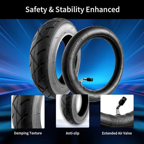 10x2.125 Scooter Tire Replacement, 10x2.125 Tire and Tube, 10 inch Tires Replacement, for Segway Ninebot F20, F30, F40 Gotrax G4 Electric Scooter [ Non-Slip Shockproof] in Saudi Arabia