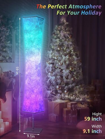 مصباح أرضية Torchlet ، مصباح أرضي RGB مع 16 مليون ألوان DIY وأوضاع المشهد ، مزامنة الموسيقى وظل النسيج الأبيض ، مصباح الأرضية الذكية مع التحكم/عن بعد ، مصباح يقف للمعيشة/غرفة نوم in Saudi Arabia