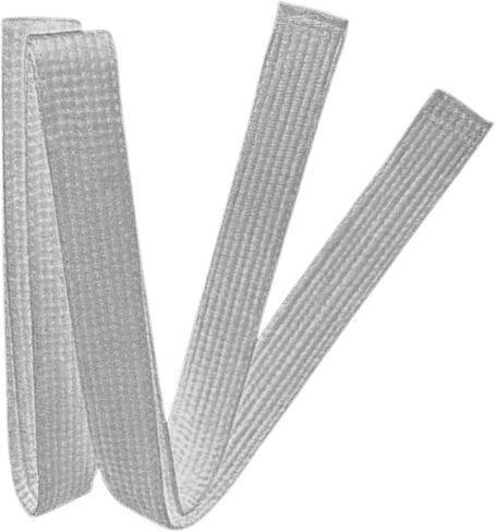 حزام ناعم طويل بطول 8.6 قدم للفنون القتالية والكاراتيه والتايكوندو والجودو (أبيض) in Kuwait