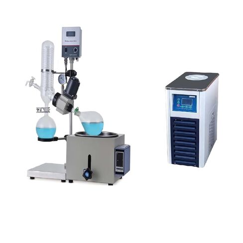 Rotary Evaporator 2L with lab Vacuum Pump and lab Chiller,Rotary Evaporator Cold Trap Condenser Kit 110V in Kuwait