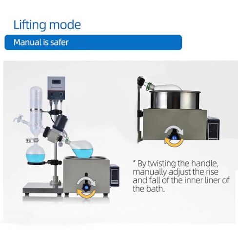 Rotary Evaporator 2L with lab Vacuum Pump and lab Chiller,Rotary Evaporator Cold Trap Condenser Kit 110V in Kuwait