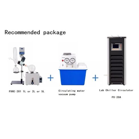 LAB Rotary Evaporator 2L with Vacuum Pump and 5L Cooling Chiller,Rotary Evaporator Kit 110V in Kuwait