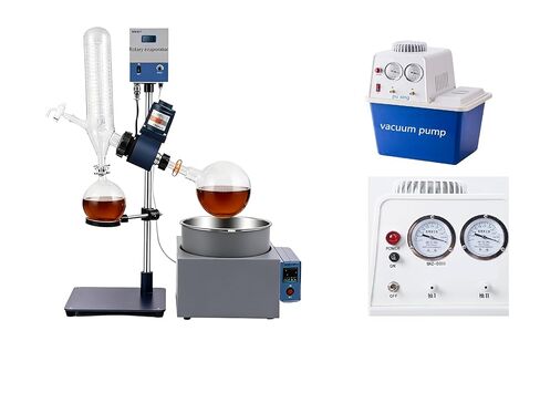 Rotary Evaporator 2L with110V Lab Water Circulating Vacuum Pump, Digital Screen 0-120rpm Speed, Suitable for Laboratory Evaporation in Kuwait