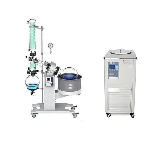 50L Double Condensers Double Receiving Rotary Evaporator with Motor Lift,110V,50L Rotary Evaporator with Vacuum Pump and lab Chiller in Kuwait