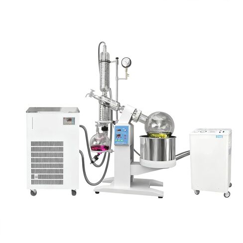 50L Rotary Evaporator with Vacuum Pump and Chiller lab Chiller, Digital PID Temperature Control, High Precision Lab Rotovap Set for Solvent Evaporation, Recovery, Pharmaceutical & Chemical Labs in Saudi Arabia