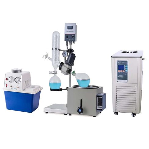 110V 2L Rotary Evaporator with 15L Lab Water Circulating Vacuum Pump and lab Chiller,Rotary Evaporator Cold Trap Condenser Kit 110V;lab Vacuum Pump;Digital Screen 0-120rpm in Kuwait