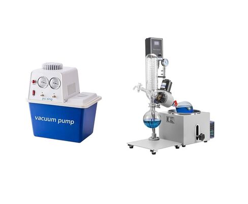 5L Rotary Evaporator Lab Evaporator Rotary with Vacuum Pump 0-120 R/min Evaporator for Evaporation of Solvents Digital Controller Manual Lifting in Kuwait