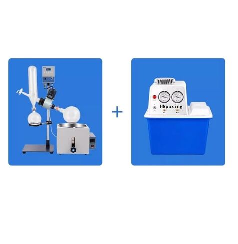 5L Rotary Evaporator Lab Evaporator Rotary with Vacuum Pump 0-120 R/min Evaporator for Evaporation of Solvents Digital Controller Manual Lifting in Kuwait