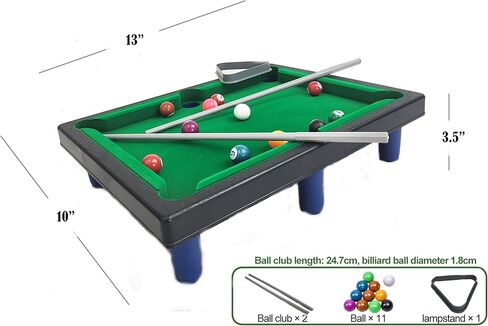 Kids Tabletop Billiards Game Set - Compact Pool Table for Parent Child Play Indoor Parties and Travel in Saudi Arabia