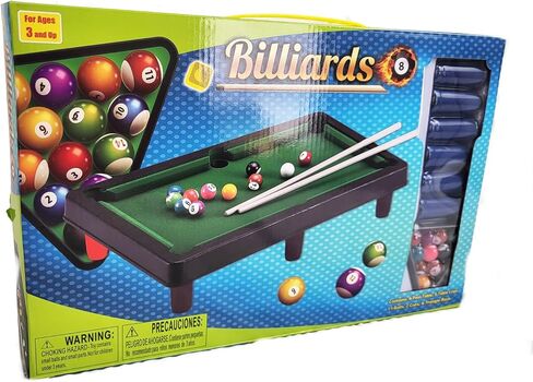 Kids Tabletop Billiards Game Set - Compact Pool Table for Parent Child Play Indoor Parties and Travel in Saudi Arabia