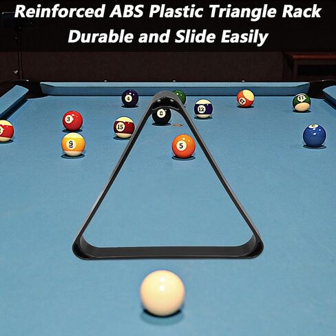 Billiard Pool Balls with Triangle Ball Rack, Cue Chalks, Table Spot Stickers & Tip Replacements - Pool Table Accessories in Kuwait