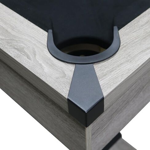 طاولة بلياردو KEIKI بطول 7 أقدام مع كرات بلياردو، وإشارات، وطباشير حمام السباحة، وفرشاة تنظيف، وأرجل على شكل حرف X، وقماش أسود، ورمادي ريفي in Kuwait