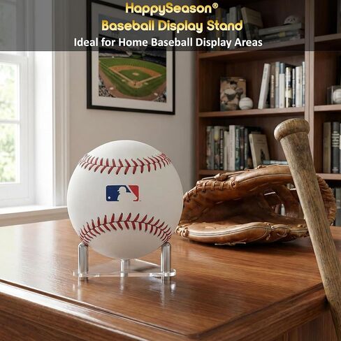 مجموعة حوامل بيسبول من Happyseason مكونة من 6 قطع للعرض، حامل كرة أكريليك شفاف لكرات البيسبول الموقعة، والكرات اللينة، وكرات التنس والبلياردو، ورف بسيط مع قضبان من الفولاذ المقاوم للصدأ (سهلة التجميع) in Kuwait