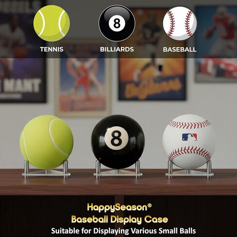 مجموعة حوامل بيسبول من Happyseason مكونة من 6 قطع للعرض، حامل كرة أكريليك شفاف لكرات البيسبول الموقعة، والكرات اللينة، وكرات التنس والبلياردو، ورف بسيط مع قضبان من الفولاذ المقاوم للصدأ (سهلة التجميع) in Kuwait