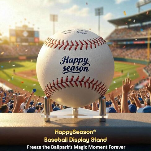 مجموعة حوامل بيسبول من Happyseason مكونة من 6 قطع للعرض، حامل كرة أكريليك شفاف لكرات البيسبول الموقعة، والكرات اللينة، وكرات التنس والبلياردو، ورف بسيط مع قضبان من الفولاذ المقاوم للصدأ (سهلة التجميع) in Kuwait
