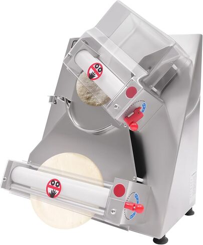 Commercial Pizza Dough Roller Sheeter 110V 370W 4-16inch Automatic Electric Pizza Dough Sheeter Machine Pastry Press, 0.7-5.4mm Adjustable Thickness for Bakeries, Pizza Shops, Restaurants in Saudi Arabia