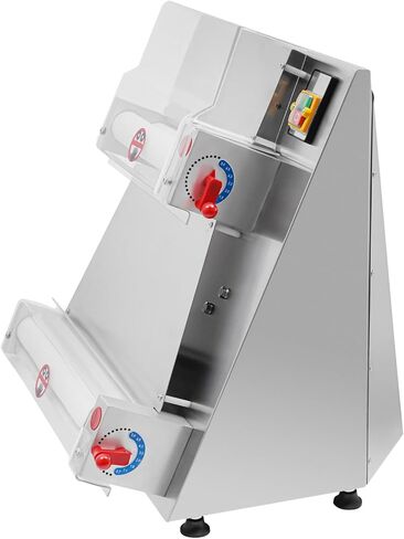 Commercial Pizza Dough Roller Sheeter 110V 370W 4-16inch Automatic Electric Pizza Dough Sheeter Machine Pastry Press, 0.7-5.4mm Adjustable Thickness for Bakeries, Pizza Shops, Restaurants in Saudi Arabia