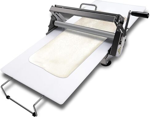 رقاقة عجين جديدة مطورة قابلة للطي مقاس 15.5 بوصة، أسطوانة عجين يدوية قابلة للتعديل بسمك، ماكينة من الفولاذ المقاوم للصدأ، معجنات الخبز والخبز، للمخابز المنزلية والتجارية in Kuwait