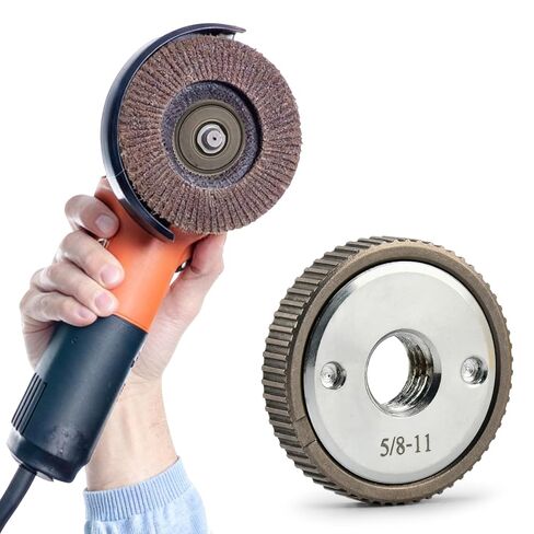 صامولة شفة 5/8"-11 لمطحنة زاوية الخيط، صامولة قفل مطحنة سريعة الإصدار 5/8-11 لقطع غيار مطحنة الزاوية، فولاذ عالي القوة (الحجم: قطعة واحدة) in Kuwait