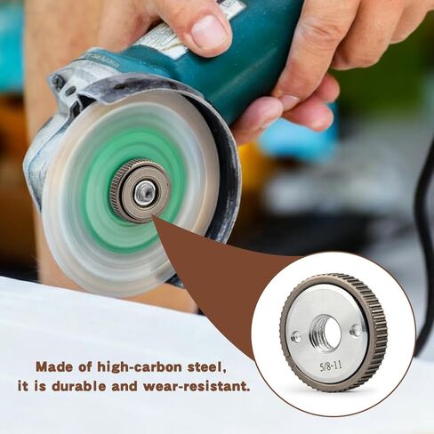 صامولة شفة 5/8"-11 لمطحنة زاوية الخيط، صامولة قفل مطحنة سريعة الإصدار 5/8-11 لقطع غيار مطحنة الزاوية، فولاذ عالي القوة (الحجم: قطعة واحدة) in Kuwait