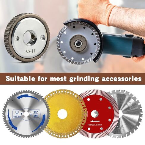 صامولة شفة 5/8"-11 لمطحنة زاوية الخيط، صامولة قفل مطحنة سريعة الإصدار 5/8-11 لقطع غيار مطحنة الزاوية، فولاذ عالي القوة (الحجم: قطعة واحدة) in Kuwait