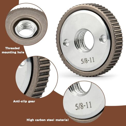 صامولة شفة 5/8"-11 لمطحنة زاوية الخيط، صامولة قفل مطحنة سريعة الإصدار 5/8-11 لقطع غيار مطحنة الزاوية، فولاذ عالي القوة (الحجم: قطعة واحدة) in Kuwait