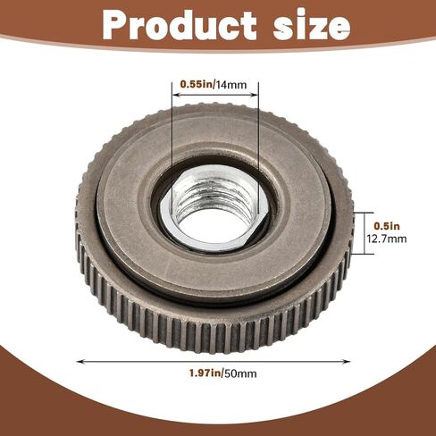 صامولة شفة 5/8"-11 لمطحنة زاوية الخيط، صامولة قفل مطحنة سريعة الإصدار 5/8-11 لقطع غيار مطحنة الزاوية، فولاذ عالي القوة (الحجم: قطعة واحدة) in Kuwait