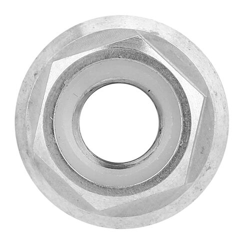 M14x1.25mm Flange Nuts, Titanium Alloy Hex Lock Nuts, Sliver Thread Hardware Nut, Sprocket Flange Lock Nut with Nylon Lining for Fastening Bicycle, Motorcycle, 1Pcs in Saudi Arabia