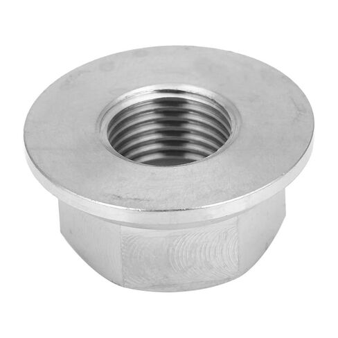 M14x1.25mm Flange Nuts, Titanium Alloy Hex Lock Nuts, Sliver Thread Hardware Nut, Sprocket Flange Lock Nut with Nylon Lining for Fastening Bicycle, Motorcycle, 1Pcs in Saudi Arabia