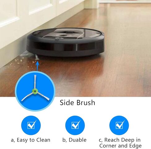 24PK Replacement Parts Kit Compatible with iRobot Roomba E & I & J Series i1 i3 i4 i5 i6 i7 i8 J7 J5 J6 J8 J9 Plus E5 E6 Vacuum,Including 2 Main Brushes & 10 Filters & 10 Side Brushes in Saudi Arabia