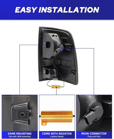 تم ترقية AutoOne لتجميع أضواء ذيل دودج رام ، مجموعة مصباح الذيل تناسب 2002-2006 Dodge RAM Pickup Back Factory OEM Side & Raptenger Side ، بدون لمبات in Saudi Arabia