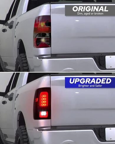 تم ترقية AutoOne لتجميع أضواء ذيل دودج رام ، مجموعة مصباح الذيل تناسب 2002-2006 Dodge RAM Pickup Back Factory OEM Side & Raptenger Side ، بدون لمبات in Saudi Arabia