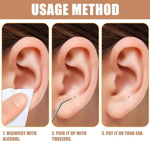 100 قطعة المتاح الأذن ملصق الوخز بالإبر الخرز العناية بالأذن حبة الأذن الأذن ملصق مدلك واضح الأذن نقطة ملصق in Kuwait