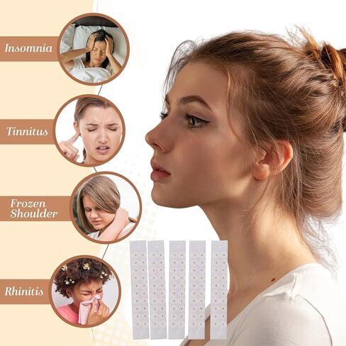 100 قطعة المتاح الأذن ملصق الوخز بالإبر الخرز العناية بالأذن حبة الأذن الأذن ملصق مدلك واضح الأذن نقطة ملصق in Kuwait