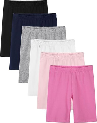 6 قطع من شورتات الدراجة للفتيات من القطن لراكبي الدراجات النارية، ملابس تحت الملابس للأطفال الصغار، متعددة الألوان in Kuwait