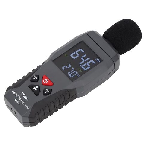 WALFRONT Digital Sound Level Meter with 4-Digit Display and High Sensitivity Sensor, Measure Noise Levels 30-130dBA for Factories Offices Homes in Saudi Arabia