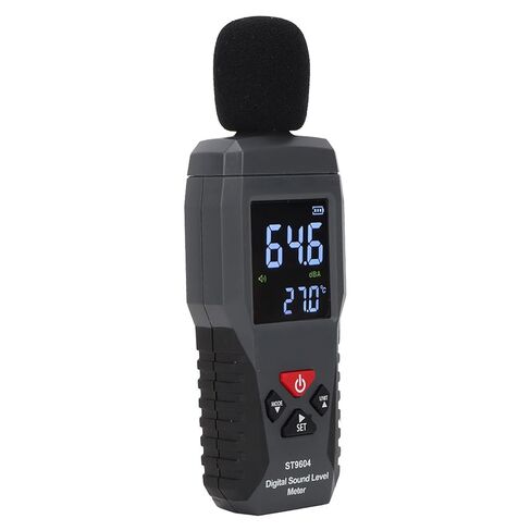 WALFRONT Digital Sound Level Meter with 4-Digit Display and High Sensitivity Sensor, Measure Noise Levels 30-130dBA for Factories Offices Homes in Saudi Arabia