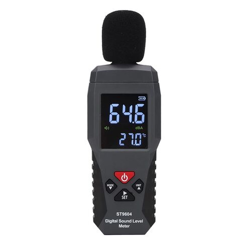 WALFRONT Digital Sound Level Meter with 4-Digit Display and High Sensitivity Sensor, Measure Noise Levels 30-130dBA for Factories Offices Homes in Saudi Arabia