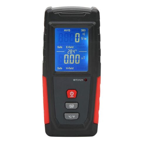 WALFRONT Radiation Detector, ABS Material, Sound and Light Alarm, Lightweight EMF Tester for Homes and Offices in Saudi Arabia